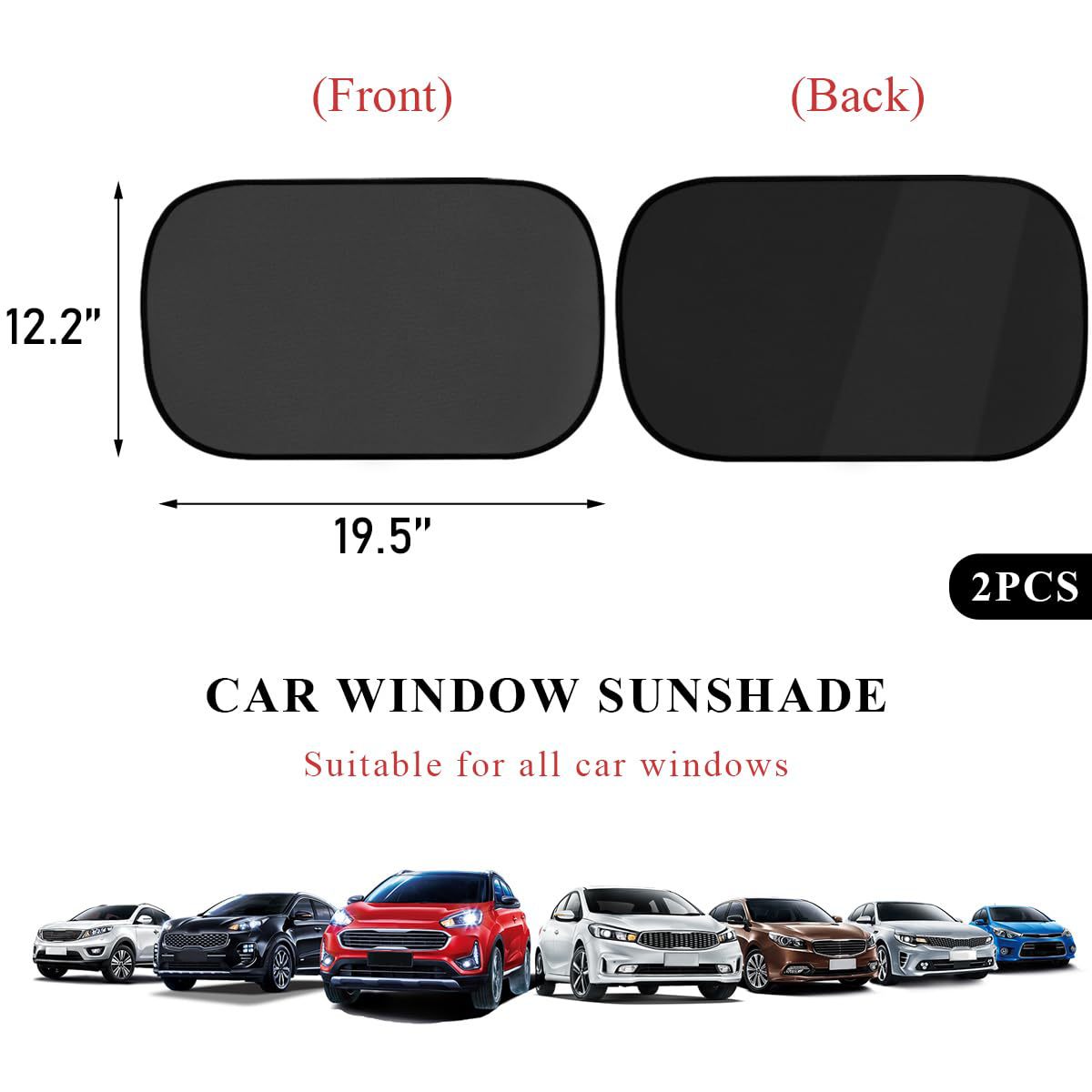New PVC mesh electrostatic sunshade for side windows, full-glazed anti-glare adhesive car sunshade