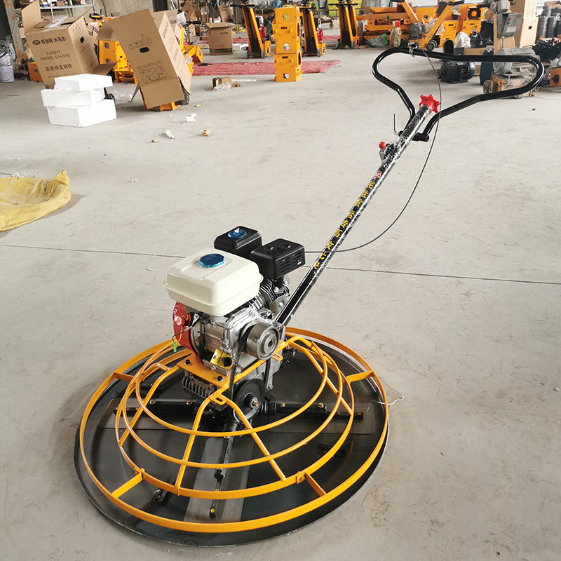 手扶式抹光机混凝土水泥地面电抹子收光抹平机双盘汽油座驾磨光机