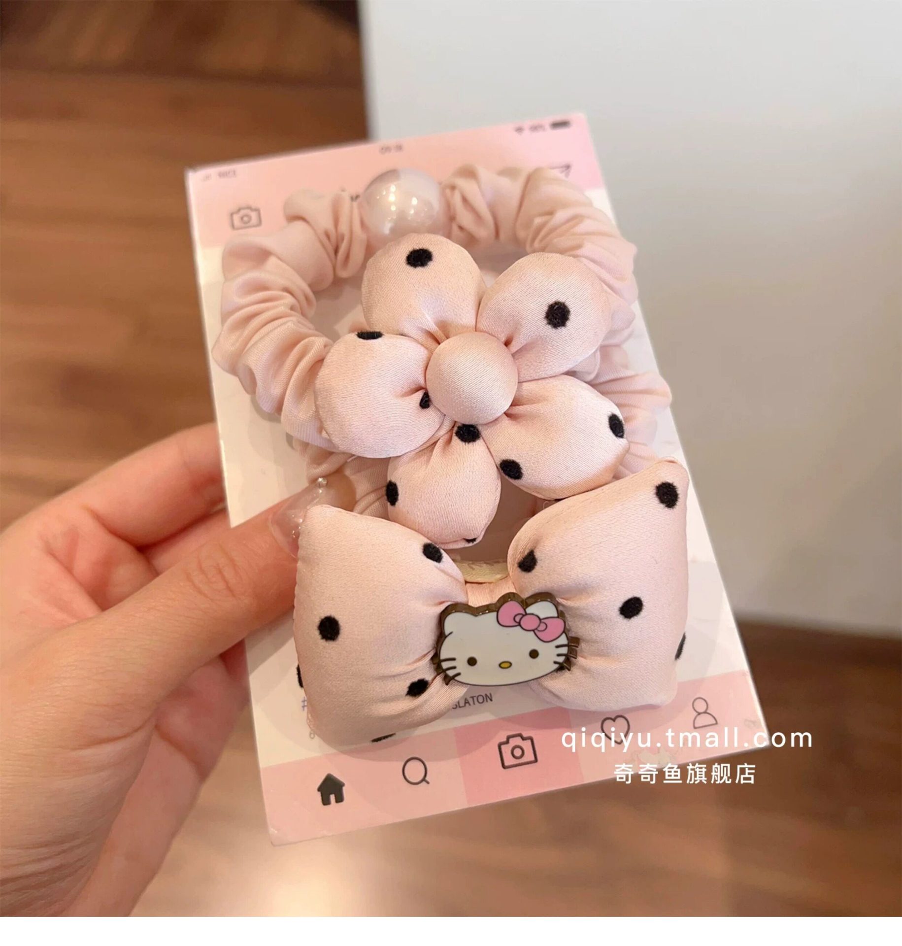 Girls' Apple Puppy Bun Hair Ties, Children's Hair Bands, High Elasticity Hair Ropes, Little Girls' Hair Ties