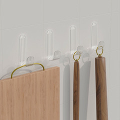 Overbuy Strong Invisible Hook Transparent No-Hole Adhesive Hook Bathroom Kitchen Dormitory Adhesive Hook Manufacturer Wholesale