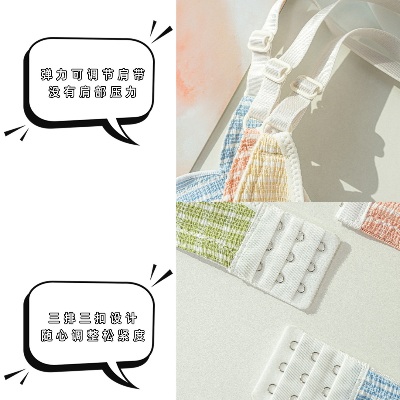 Venta directa de fábrica Comercio electrónico transfronterizo Sudeste de Asia Vietnam Tailandia Ropa interior de mujer reúne a niñas con senos pequeños sujetador anti-caída