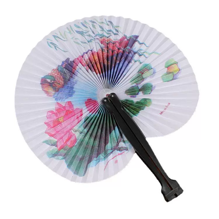 Прямые продажи с фабрики, туристический вентилятор в китайском стиле, мини-маленький круглый бумажный вентилятор, складной вентилятор, цветок и птица, пейзажная живопись, складной вентилятор, пластиковый бумажный вентилятор