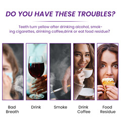 West&Month煥白紫色慕斯牙膏 潔牙防蛀祛牙垢去除牙漬口腔清潔