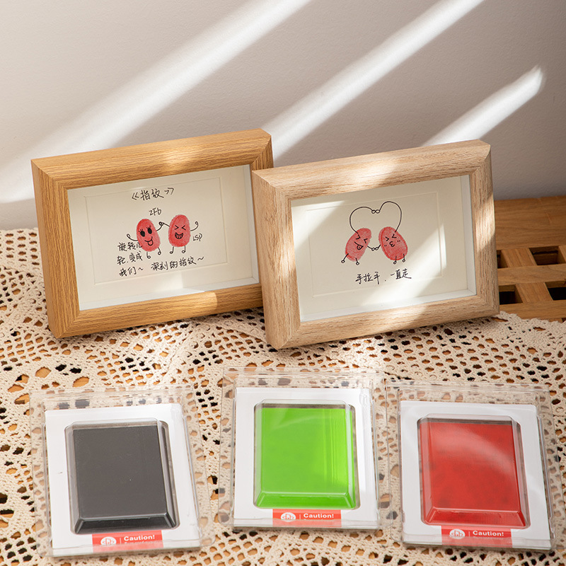 Photo Frame Table Setting Couple Gift Palm Handprint Painting Commemorative Pet Paw Print Dog Footprint Cat Print Picture Frame Wholesale