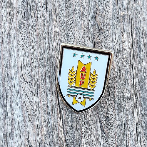 Fan supplies World Cup Spain Germany France Brazil Argentina Portugal team emblem brooch badge