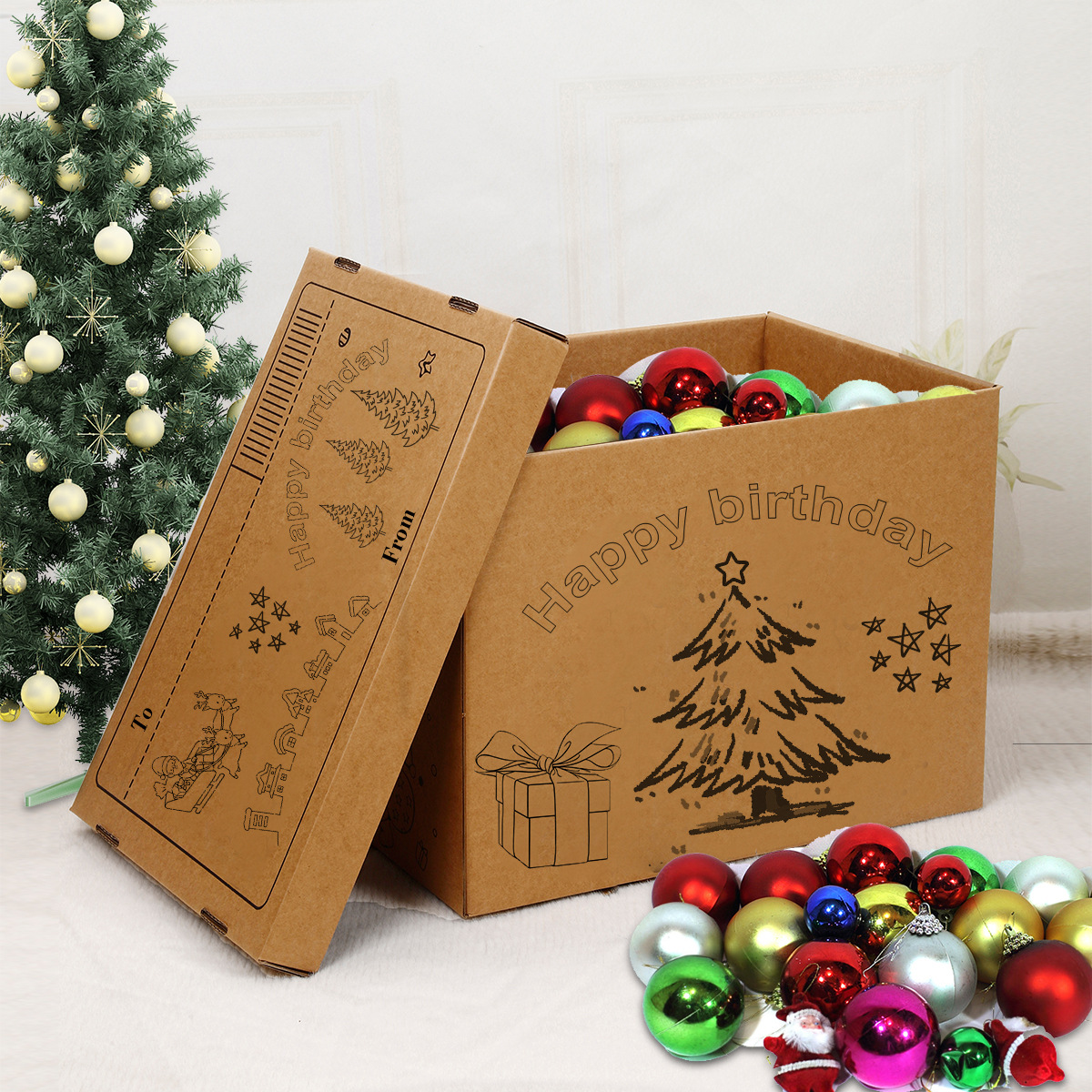 纸箱fba物流周转箱外贸瓦楞纸箱现货批发大号亚快递箱超硬