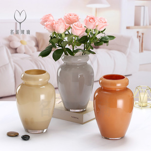 現代輕奢高檔水培插花玻璃花瓶擺件家居台面軟裝裝飾擺件