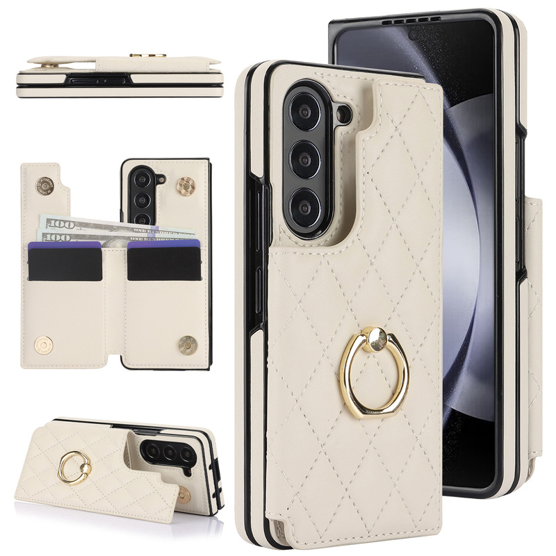 Suitable for Samsung Z Fold 30% off Stacked Small Fragrance Ring Mobile Phone Case Fold 6/5/4 Double Buckle Anti-Fall Mobile Phone Case