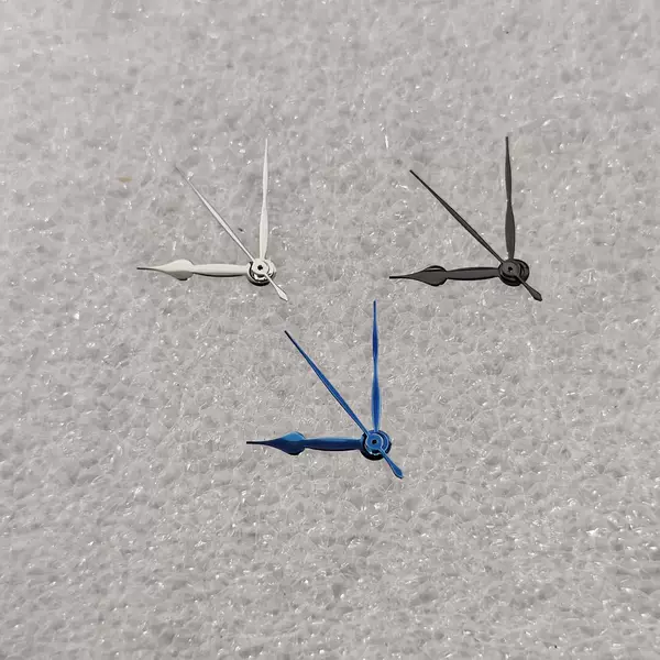 Polished Watch Hands in Blue, Silver, and Black Without Luminous Coating, Suitable for Japanese Nh35/364R/7S Movement Watch Parts