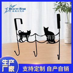 日本と韓国スタイルのクリエイティブ猫ドアフック金属素材の衣類インカード愛の装飾品卸売壁掛け