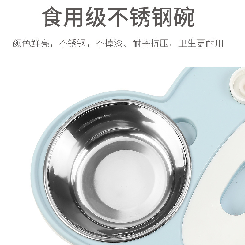 Gato Tazón de acero inoxidable alimentador automático de agua potable integrado anti-golpe en forma de corazón Pet Bowl perro tazón gato tazón fábrica ventas directas