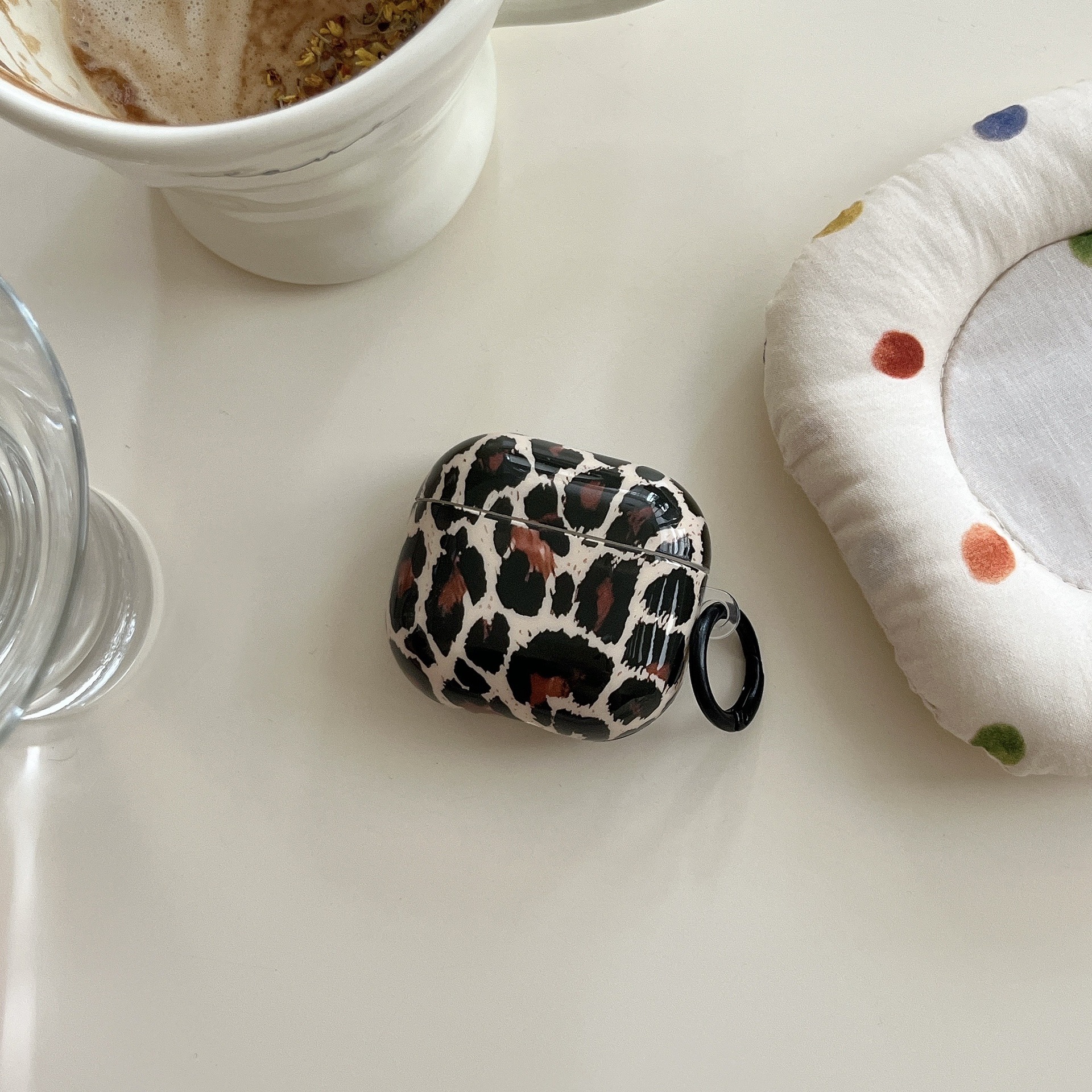 Coreano Otoño Invierno Black Brown Panther Cover AirPods4 Apple 1 / 2 generación inalámbrica Bluetooth auriculares