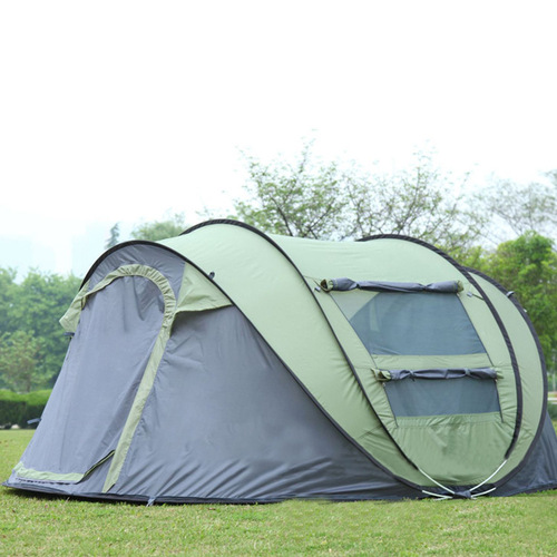 Outdoor Camping Tent for 3-4 People - Fully Automatic Wild Camping Rainproof Boat Tent - 2-Person Throw Tent - No Assembly Required - Quick Open Tent