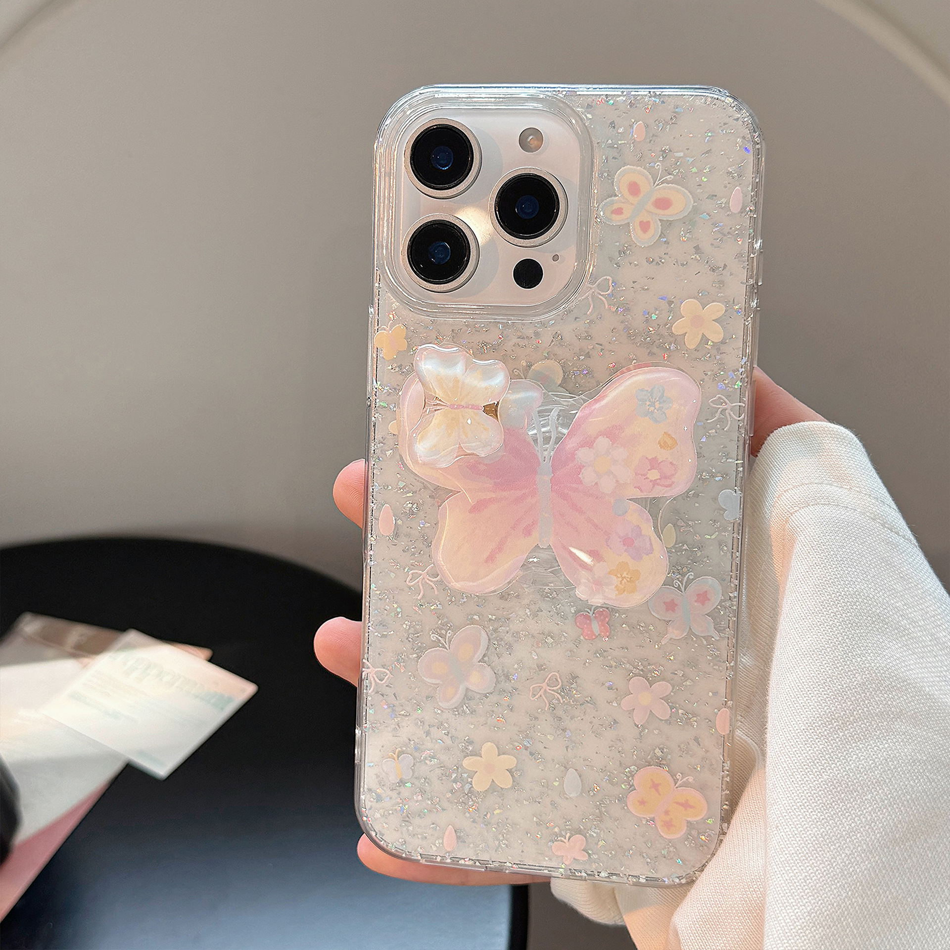 Verano brillo color flor lazo para Apple 15Pro simple 16ProMax funda para teléfono 14/13 nuevo