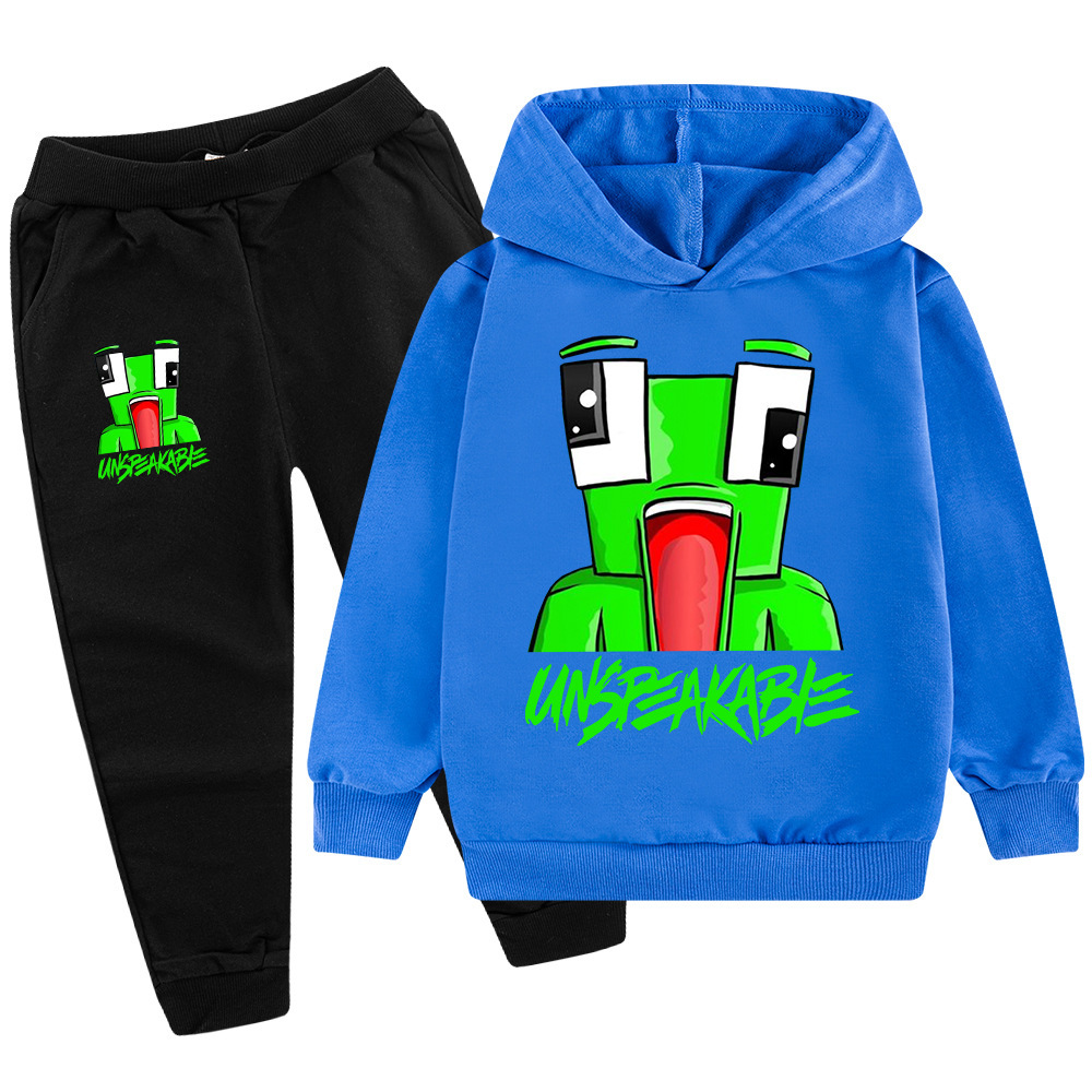 Hot selling unspeakable printed pattern children's clothing set hoodie hoodie+pants_voghion.com