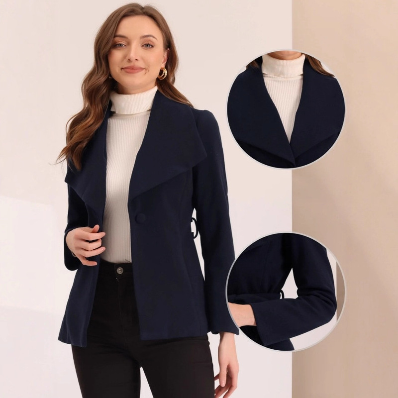 Women's Short Trench Coat 2025 Autumn and Winter New Style Simple Slim Fit Versatile Faux Suede Blazer for Women