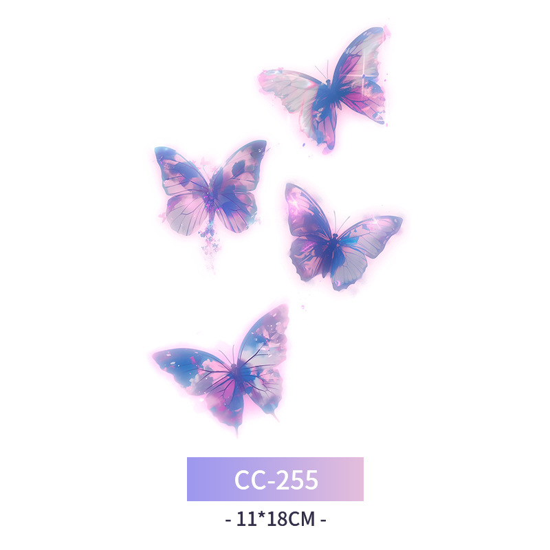 Transfronterizo en stock al por mayor de halloween colorido mariposa tatuaje pegatinas simulación sangrienta cicatriz pegatinas divertidas pegatinas impermeables