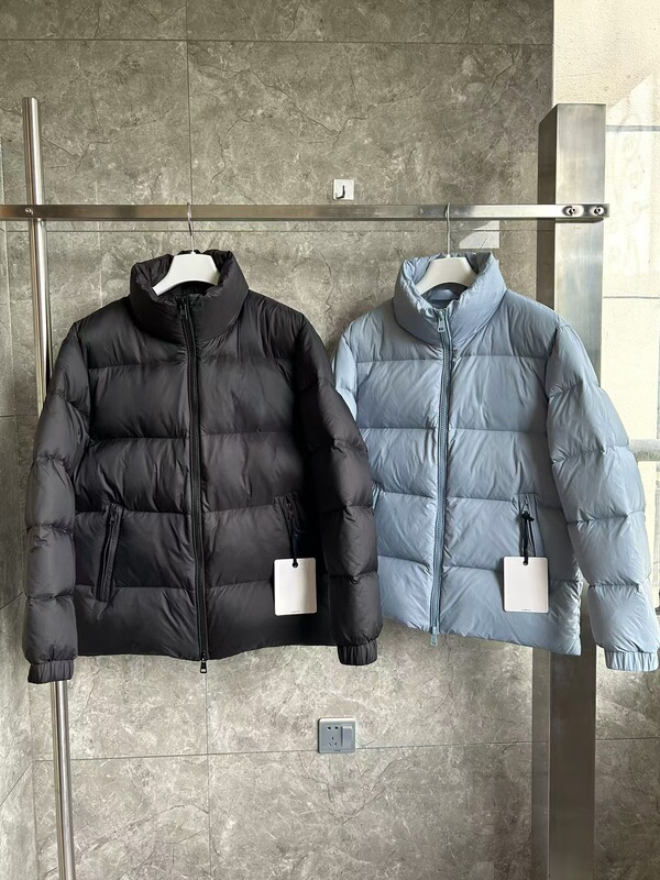 Citala 系列蒙口羽绒服大标男款徽标贴布立领纯色外套|undefined