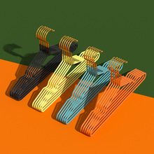 厂家批发干湿两用浸塑衣架无痕宿舍酒店家用加粗防滑成人晾衣架子