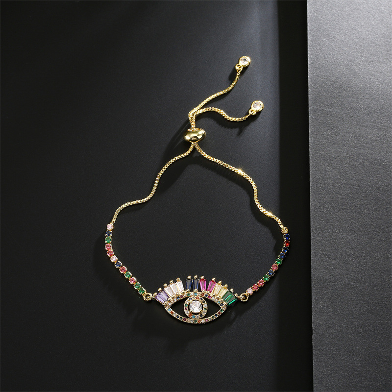 Fashion Eye Copper Bracelets Plating Zircon Copper Bracelets