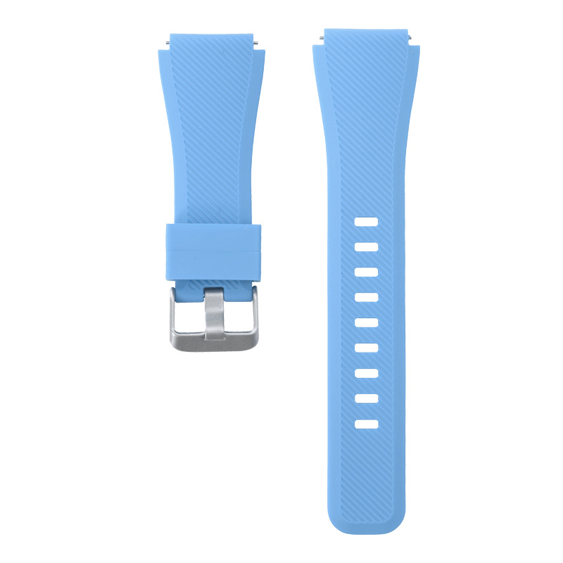 Compatible with Samsung S3 twill silicone strap 20/22mm, quick-release lugs, official same single-color silicone strap from Huawei undefined