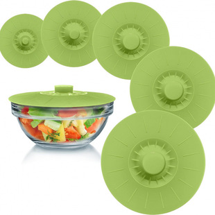 Wholesale five-piece silicone fresh-keeping cover silicone fresh-keeping cover food sealing cup cover bowl cover pot cover silicone vacuum cover