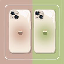 适用苹果15promax手机壳iPhone14plus玻璃壳13女12夏天新款11可爱