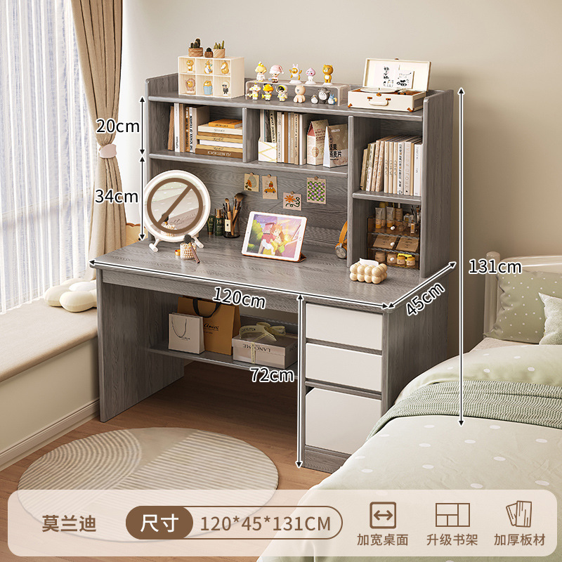 Escritorio dos en uno, escritorio de maquillaje, escritorio de computadora, tocador, dormitorio todo en uno, moderno y simple 2024 nuevo almacenamiento image 14