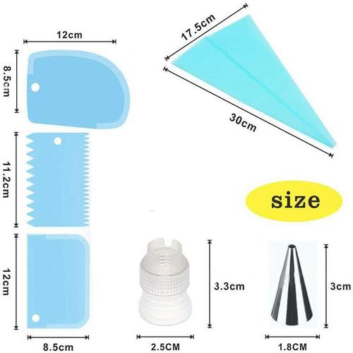厂家 19件套裱花嘴 蛋糕装饰裱花嘴 裱花袋 奶油刮板 转换器