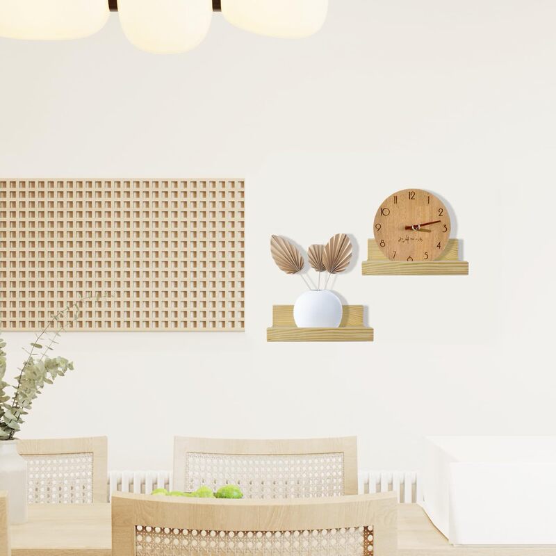 2-Piece Set of L-Shaped Floating Shelves, Small Wall Shelves, Wooden Display Shelves for Living Room, Gallery, or Porch Decoration 2-Piece Set of L-Shaped Floating Shelves, Small Wall Shelves, Wooden Display Shelves for Living Room, Gallery, or Porch Decoration