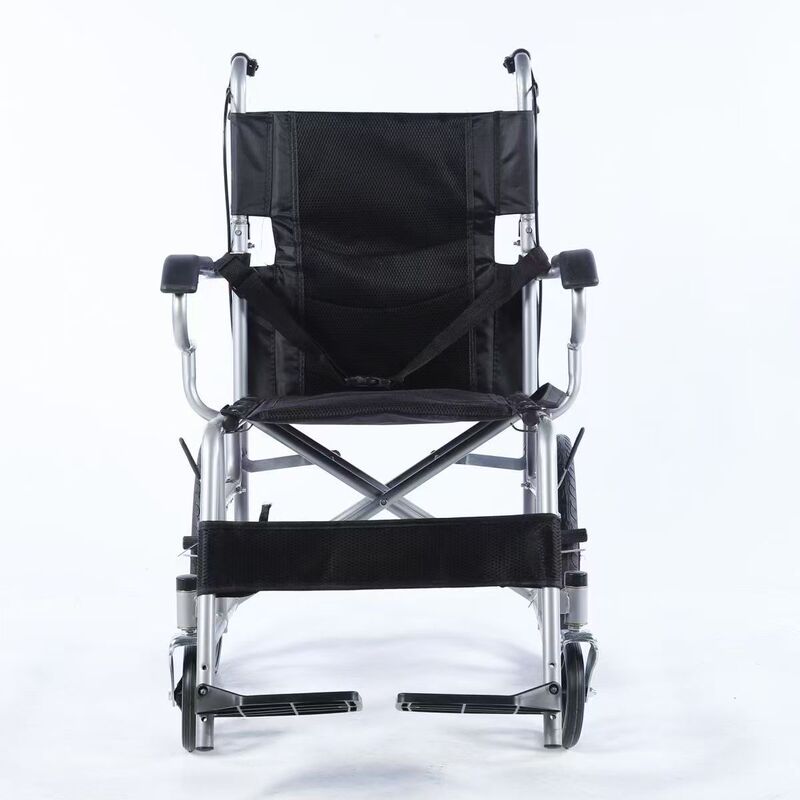 Folding Wheelchair, Manual Wheelchair, Small Wheels, Travel and Outing Push Lightweight Scooter, Random Color