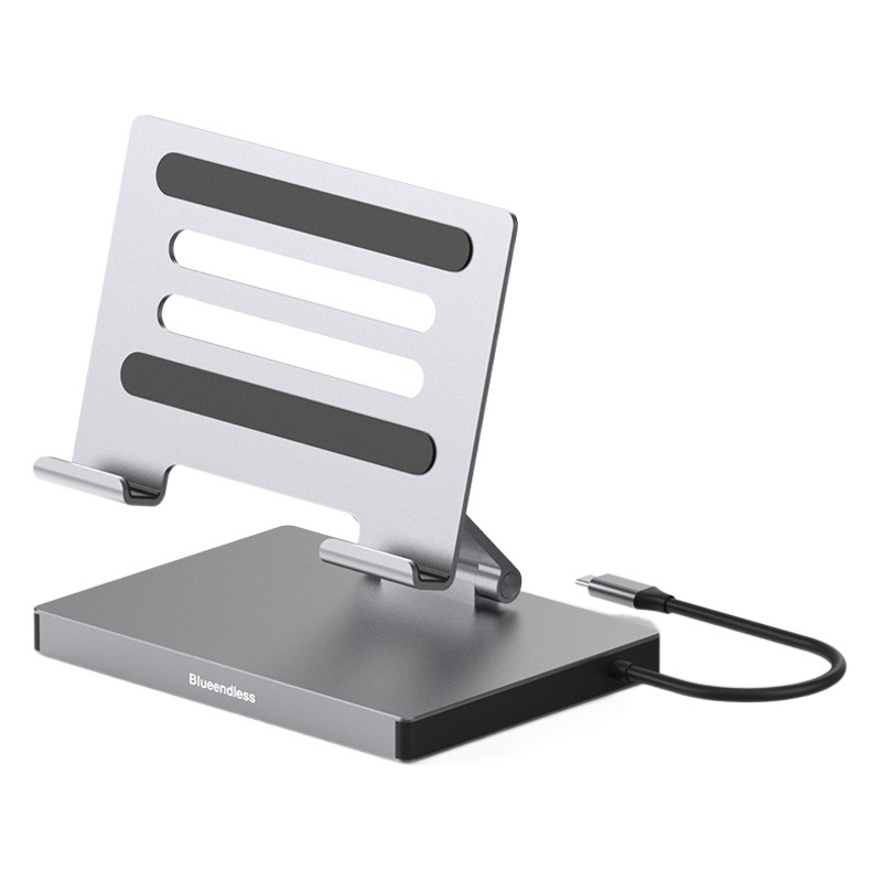 Aleación de aluminio de tipo C soporte de la estación de acoplamiento de la tableta portátil usbhub muelle de expansión HDMI2.0 puerto de red Gigabit