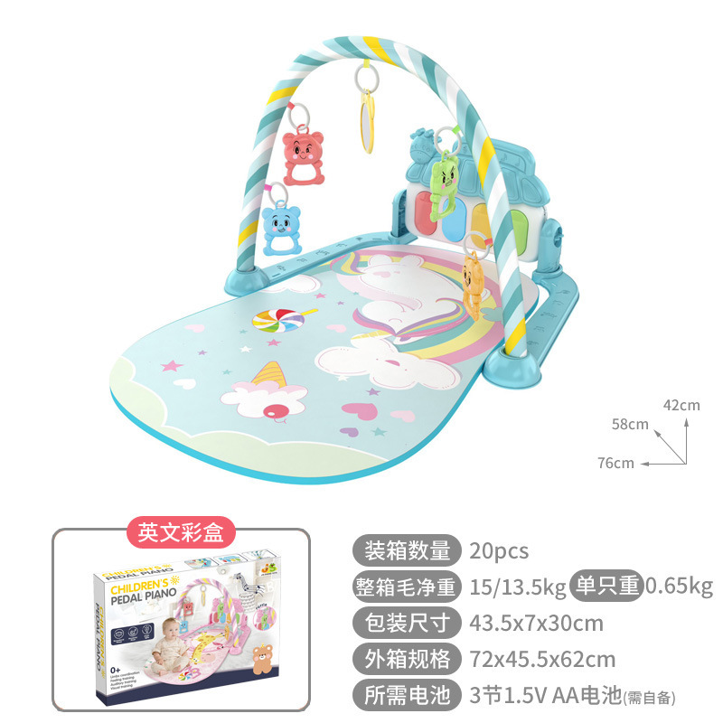 Gimnasio Musical con Tapete para Bebés 0-36 Meses, Piano de Pie y Luces