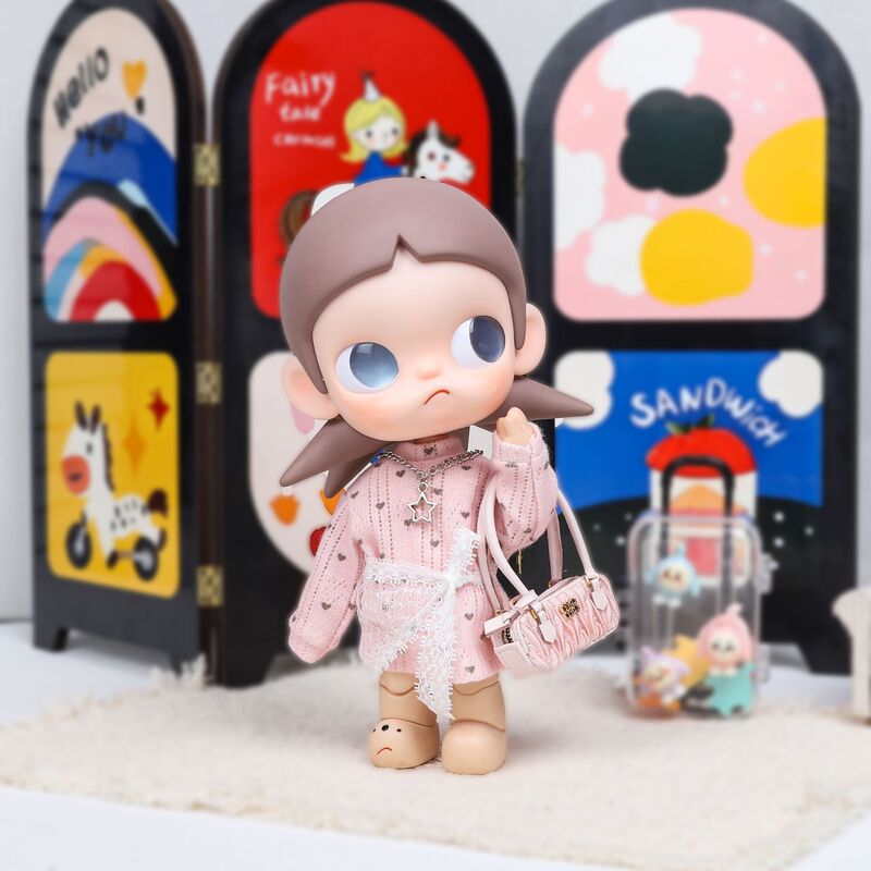 【Only Doll Clothes】Zsiga Sister Gazi's Heart-Shaped Knitted Long Sweater Doll Clothes Doll Pendant Blind Box 【Only Doll Clothes】Zsiga Sister Gazi's Heart-Shaped Knitted Long Sweater Doll Clothes Doll Pendant Blind Box