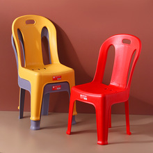 批發塑料椅子靠背可疊放家用現代簡約膠凳子餐桌餐廳北歐餐椅戶外