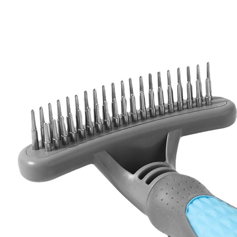 Amazon transfronterizo clavos para mascotas, rastrillo de pelo largo, rastrillo de pelo grueso para perros grandes, peine de pelo flotante, cepillo de masaje para perros