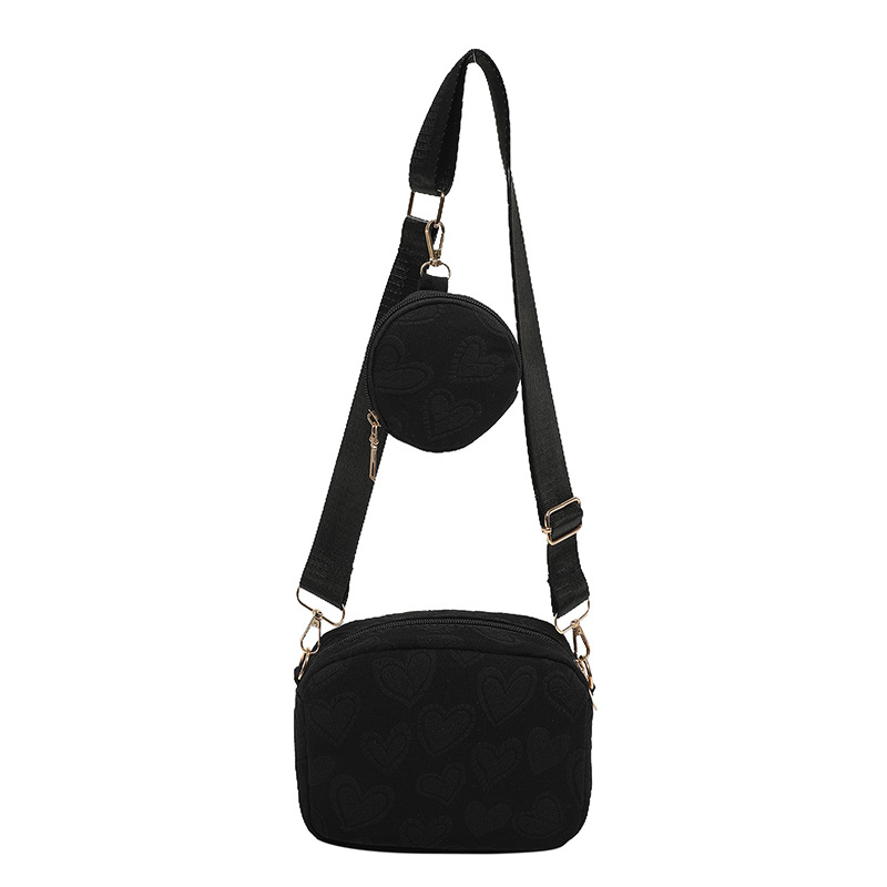 Bolsas de lona suaves de moda de corazón de melocotón bolsas de mujer de verano 2024 nuevas bolsas de madre de viento de gran capacidad bolsas pequeñas