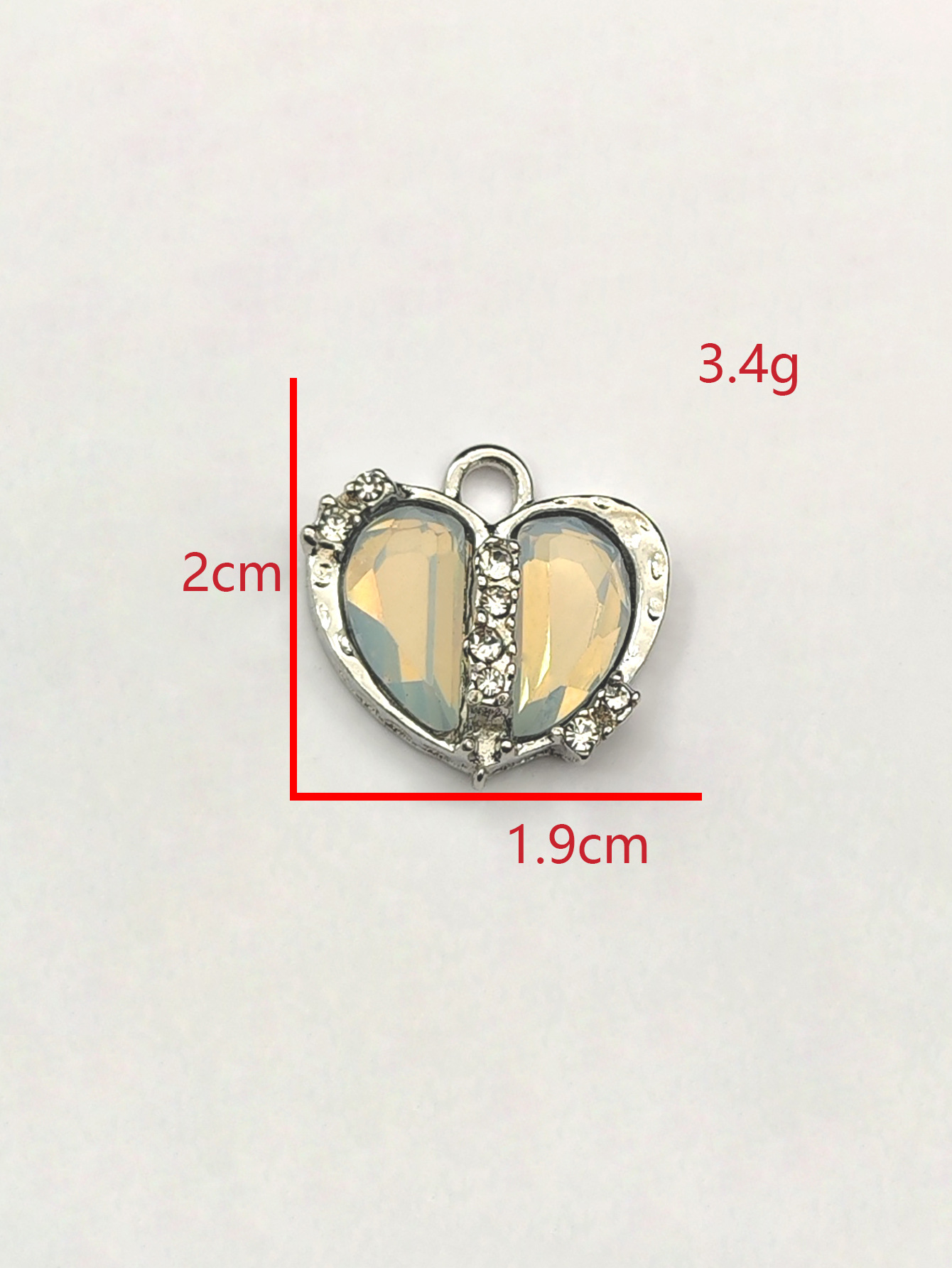 个性炫酷时尚爱心吊坠挂件饰品配件褶皱耳钉爱心耳饰心形耳环复古详情2