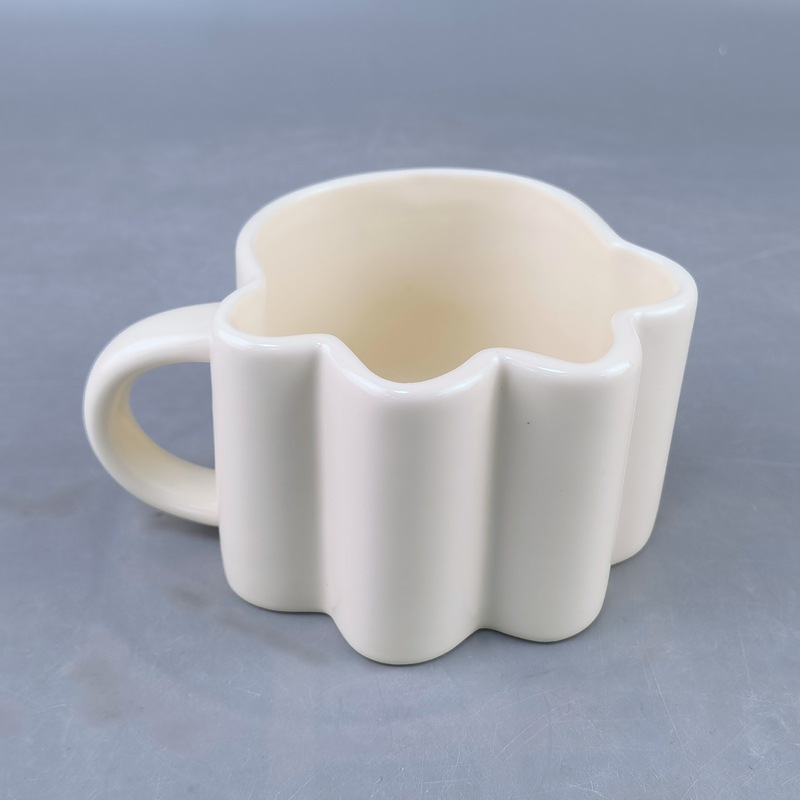 Taza de garra de gato de conejo de dibujos animados simple creativo, taza de café femenino de oficina para el hogar, taza linda de cerámica de agua potable