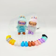 17厘米LABUBU拉布布10CM棉花娃娃可站立换装仿皮鞋商务休闲鞋娃衣