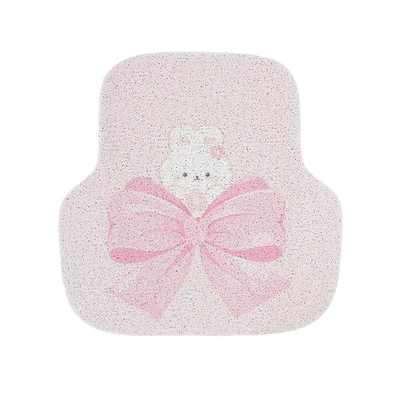Cartoon bow car foot mat Universal Foot Pad - big-bow-rabbit-foot-pad-rear-row