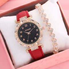 Women's Set of 3 New Watches with Night Light Starry Sky Digital Display - Gift
