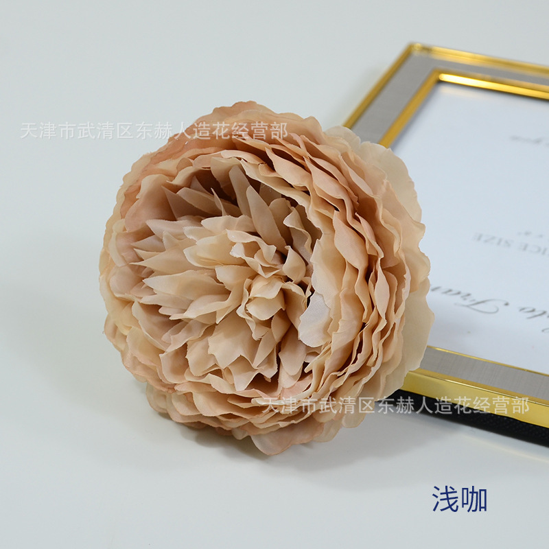 千層牡丹の花の直径12cm牡丹の絹布の造花の結婚祝いの花の壁のアーチの撮影の道具diyをシミュレーションします。|undefined