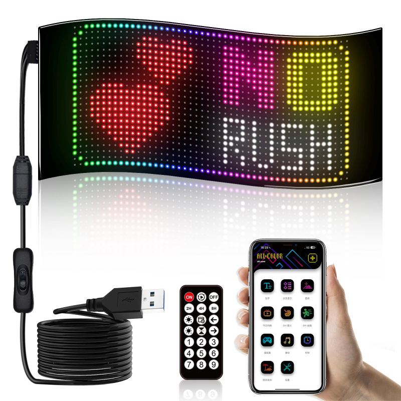 LEDフレキシブルディスプレイスマート車載広告スクリーンフルカラースマート車はクロスボーダー爆発ソフトスクリーンディスプレイを貼り付けます。|undefined