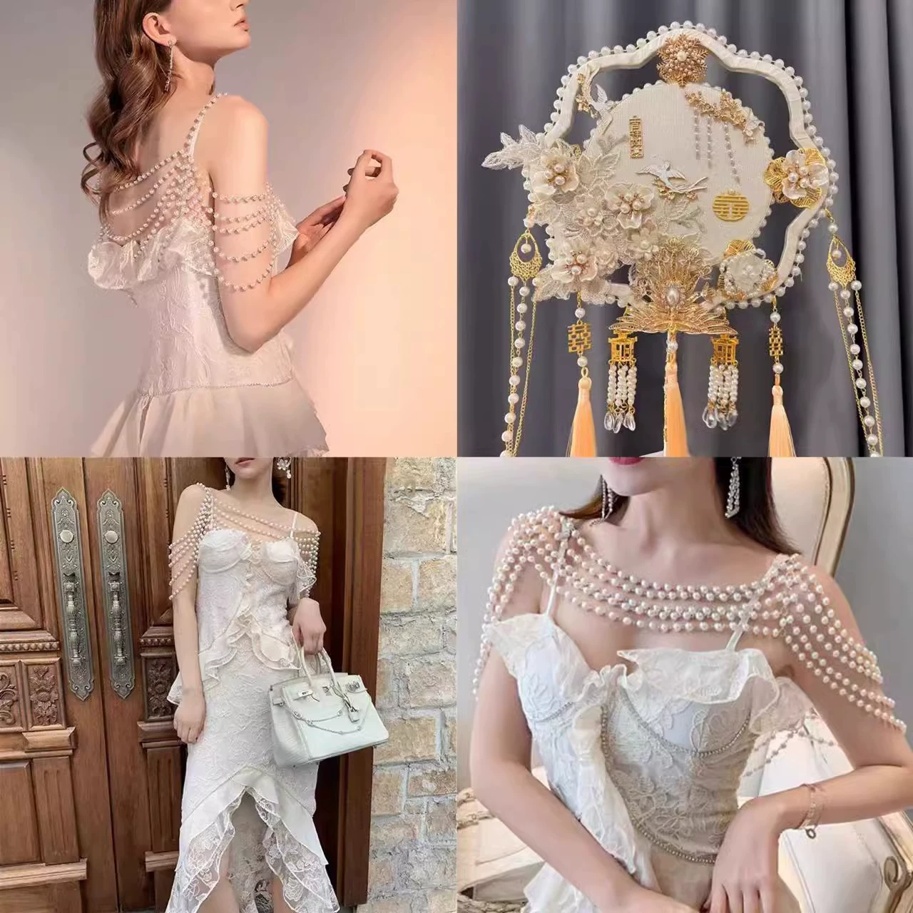 Бисер Handmade, медные аксессуары, цепь жемчуг, аксессуар для волос, для рукоделия