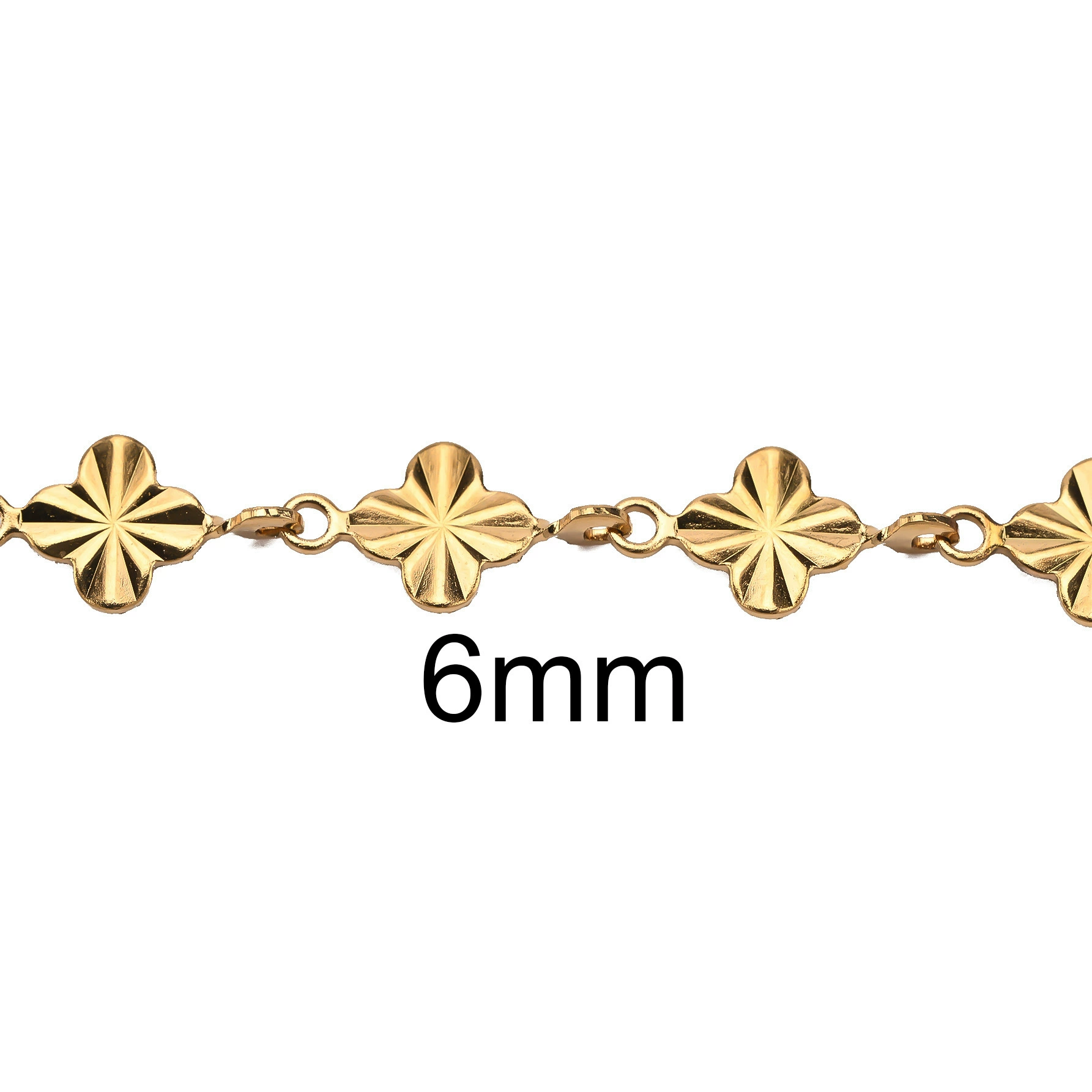 Солнцветочная embossed цепь PVD вакуумное покрытие нержавеющая сталь сердце четырехлистник стрекоза свинной нос нержавеющая сталь цепочка
