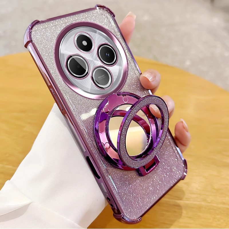 Purple protective corner covers, mirror, tubing, fall protection