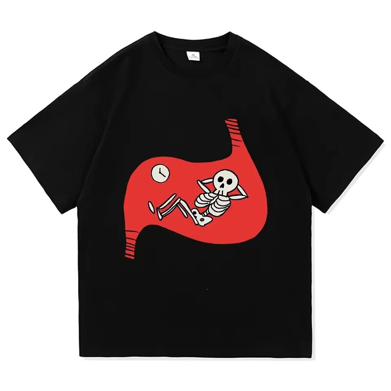 Anime Delicious in Dungeon Meshi Laios Touden T-Shirt Fashion Men's Skull Halloween T-Shirt