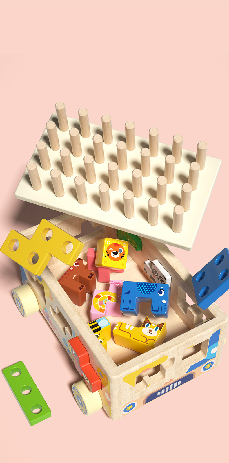 Educational Shape Matching Intelligence Car For Kids And Toddlers_voghion.com