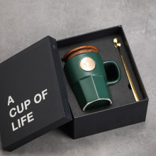 星巴铜牌杯子 马克杯 陶瓷杯 咖啡杯子铜片水杯 礼盒袋子加印LOGO